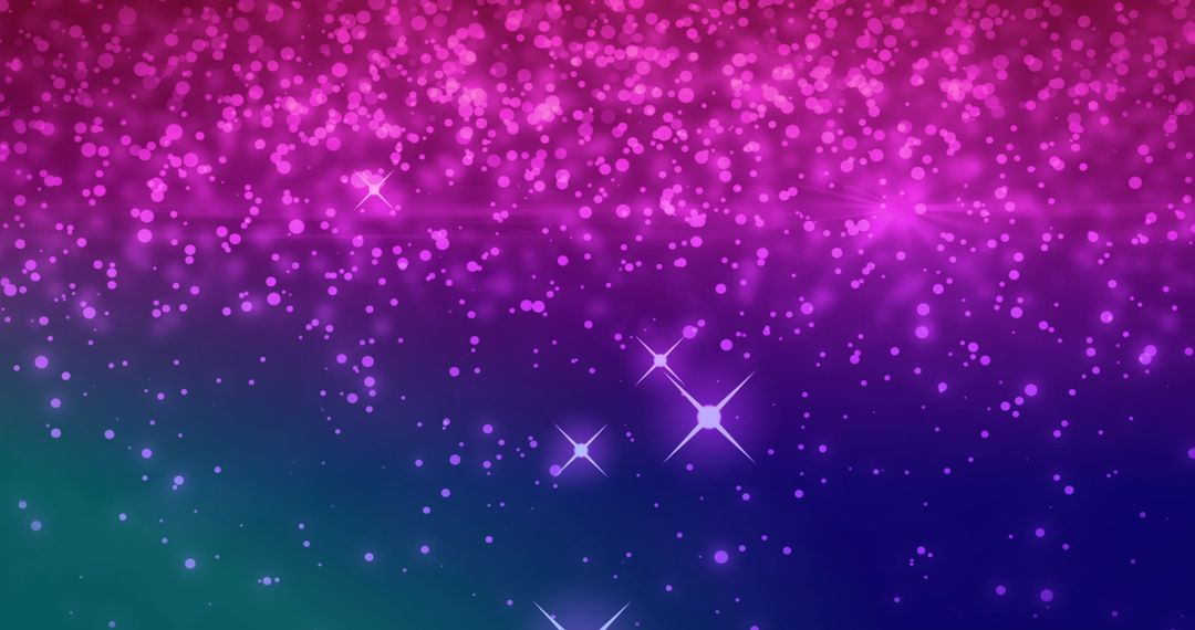 Vivid Pink Particles Cascading Over Gradient Backdrop