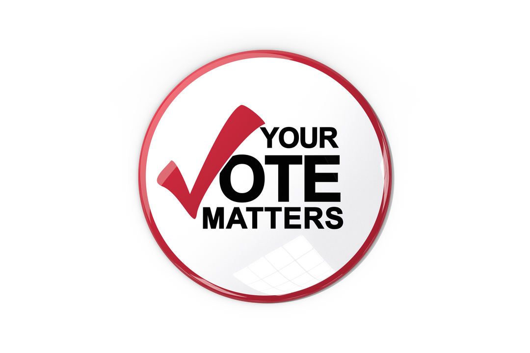 Transparent 'Your Vote Matters' Badge with Red Check Mark - Download Free Stock Images Pikwizard.com