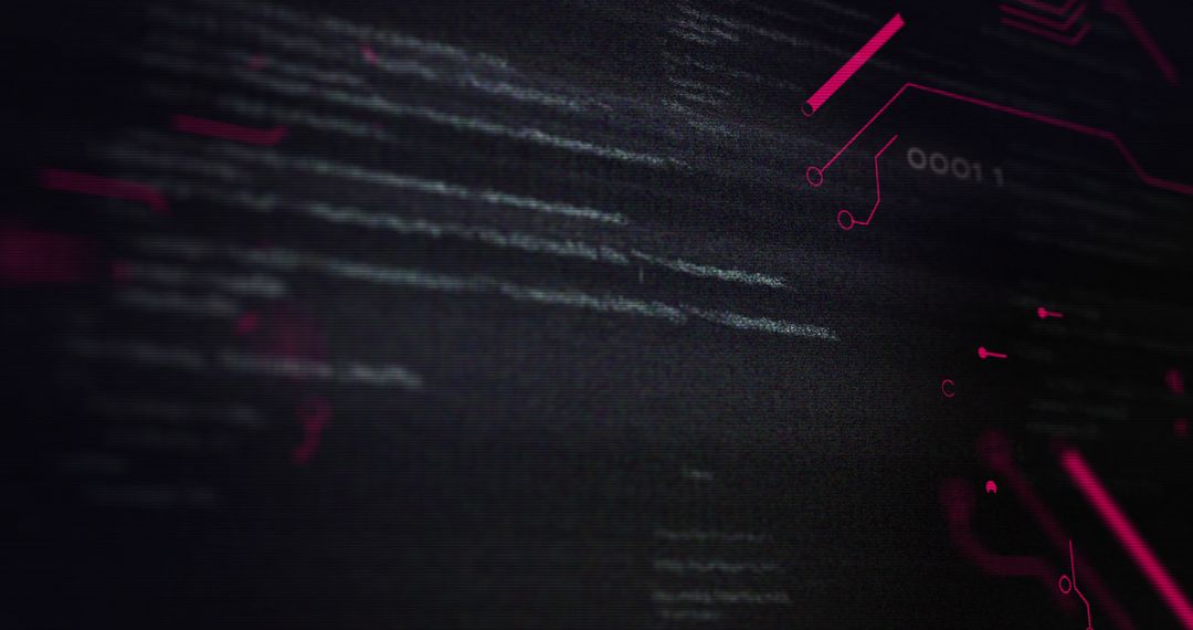 Abstract Data and Circuit Design on Black Background