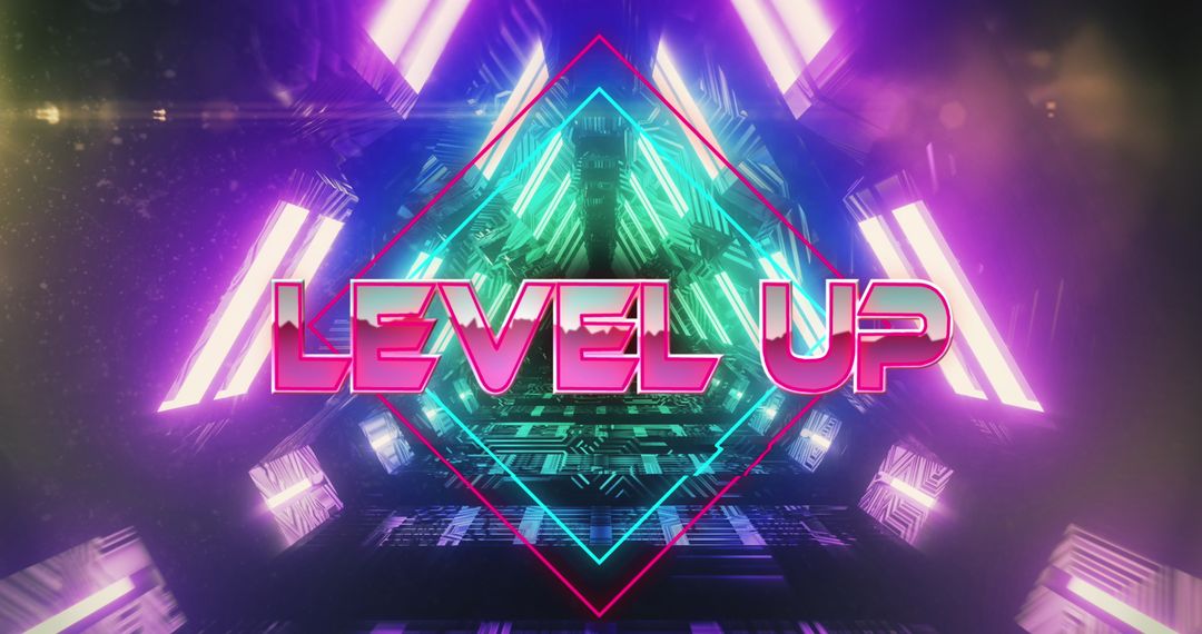 Futuristic Neon Gaming Concept with Cyberpunk Theme