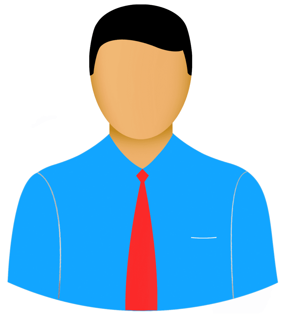 Transparent Illustration Minimalist Businessman in Tie