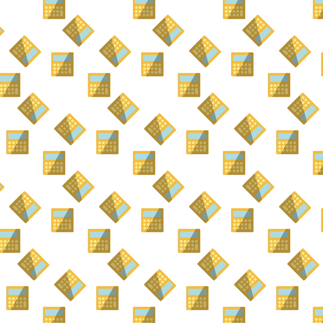 Seamless digital calculators pattern on transparency