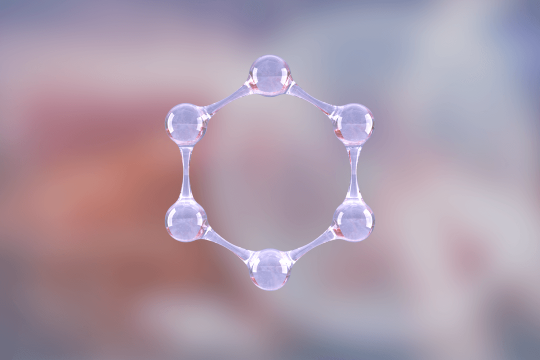 Transparent Molecule Structure Vector Isolated on Background