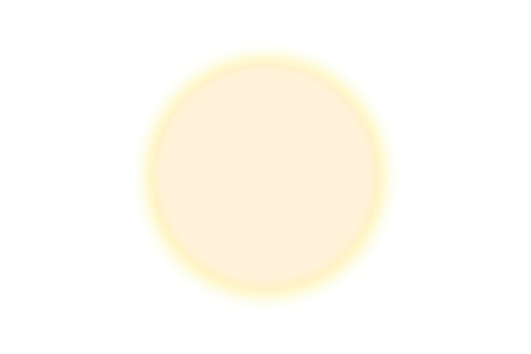 Yellow Abstract Circular Shape on Transparent Background