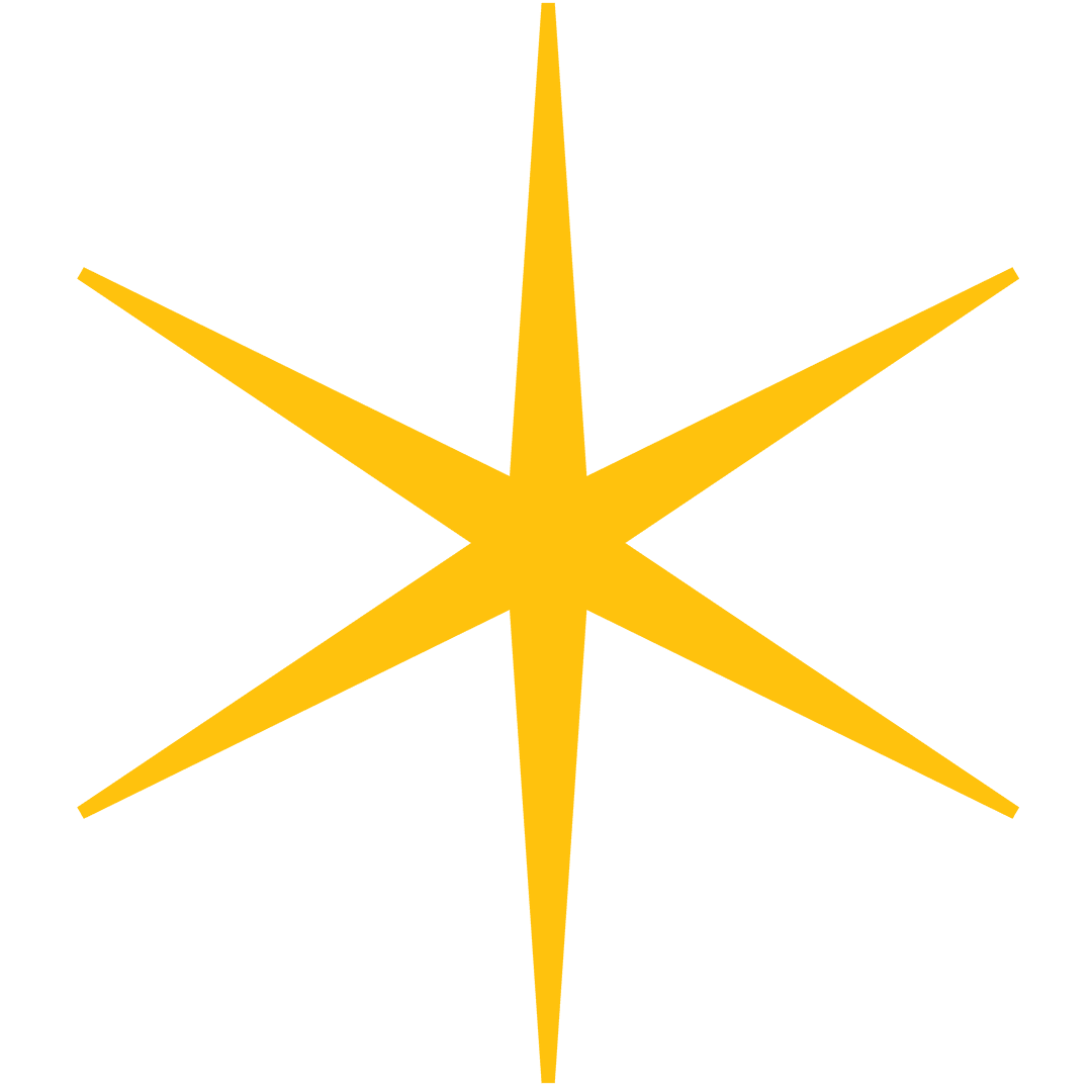 Yellow Starburst Shape on Transparent Background
