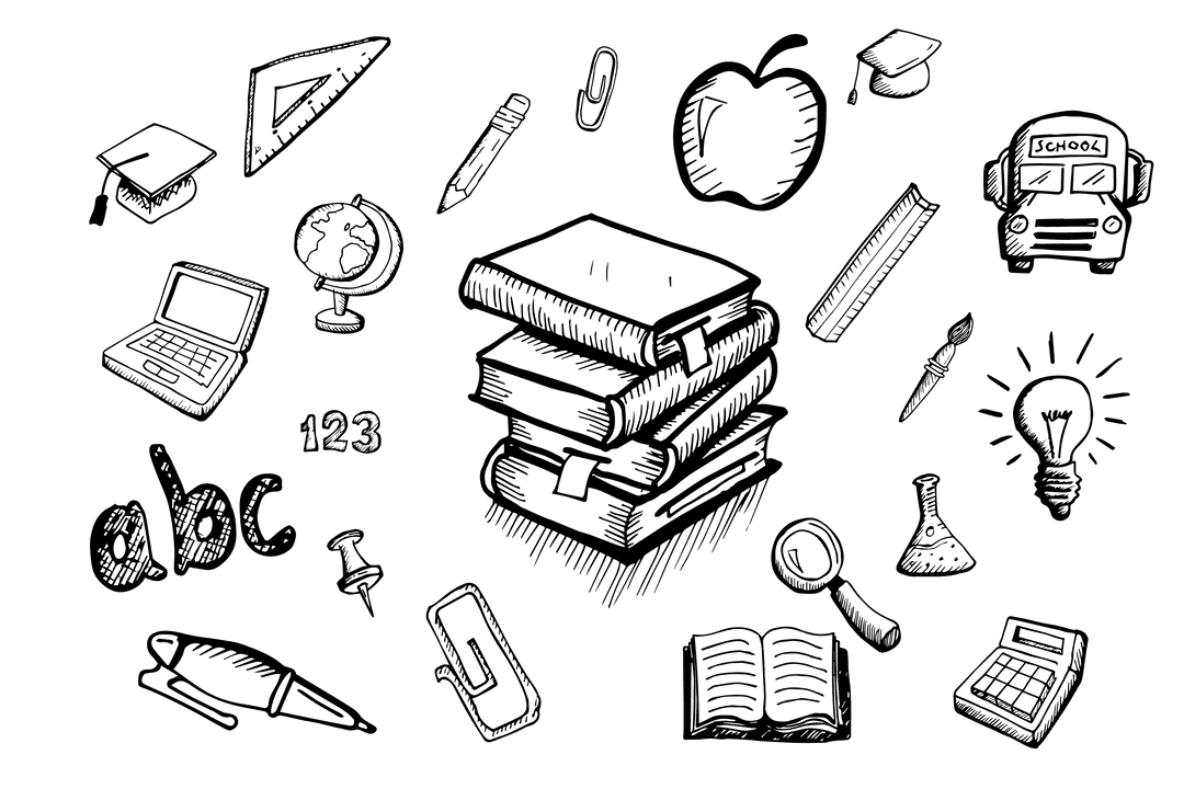 Abstract Black Pattern on Transparent Background for Graphic Design