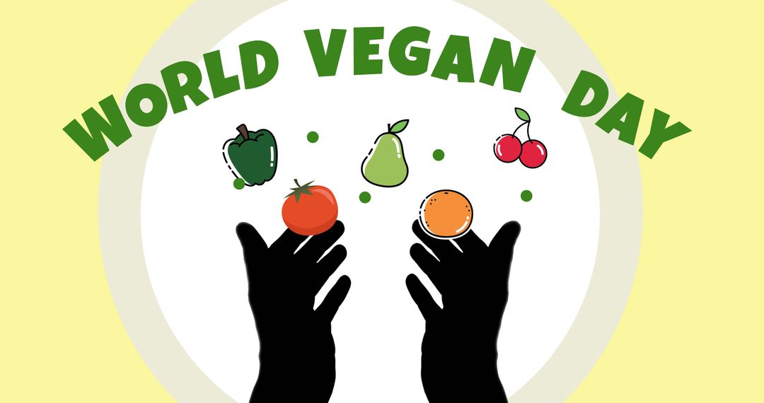 World vegan day fresh produce illustration