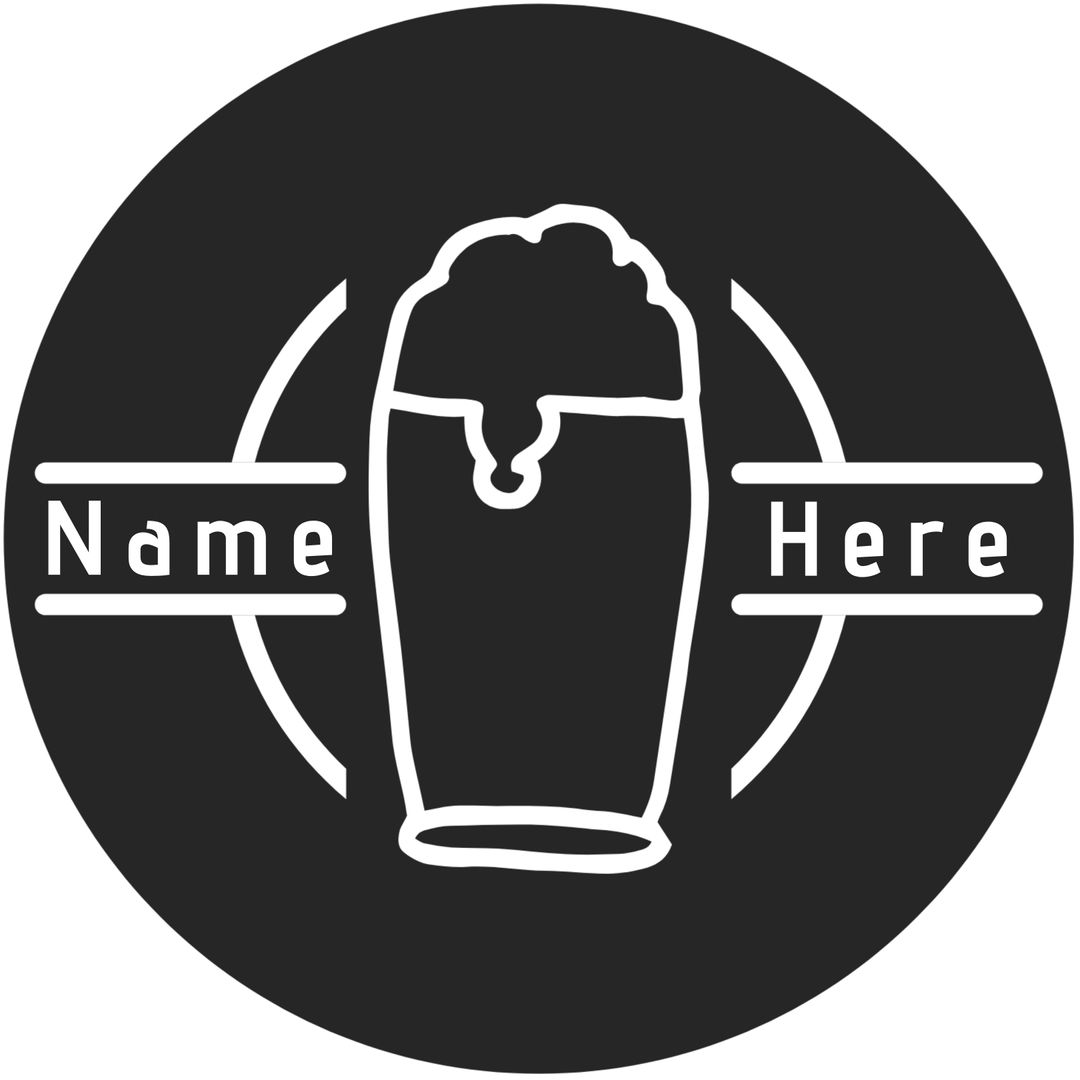 Personalized Brewery and Pub Design Logo With Beer Glass