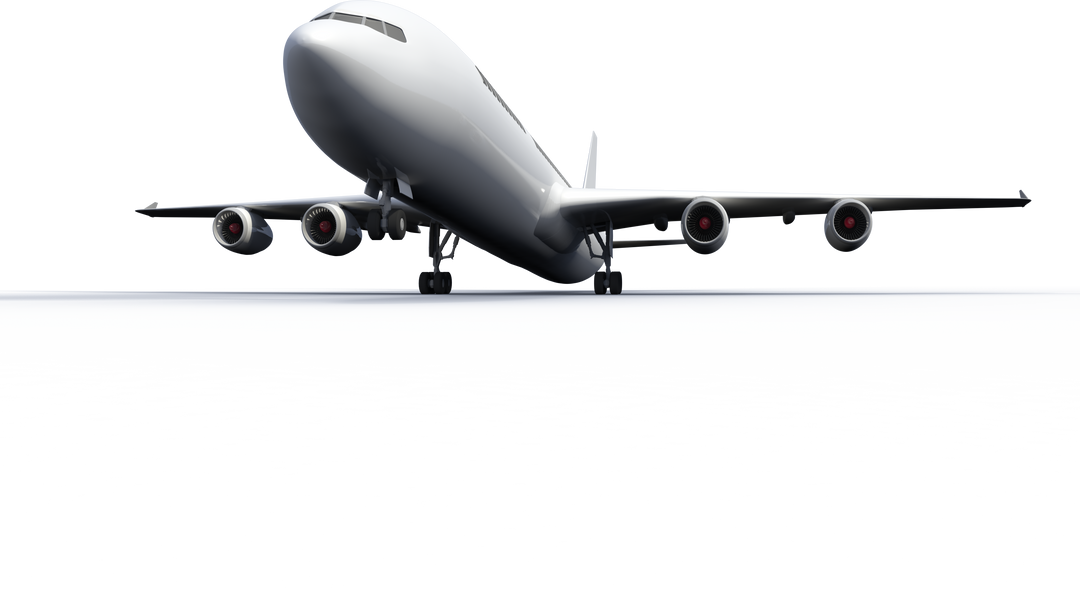 Passenger Jet on Transparent Background Ready for Takeoff - Download Free Stock Images Pikwizard.com