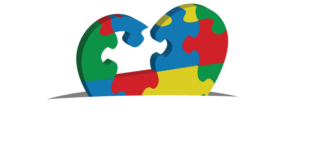 Colorful Puzzle Heart Symbolizing Unity and Love
