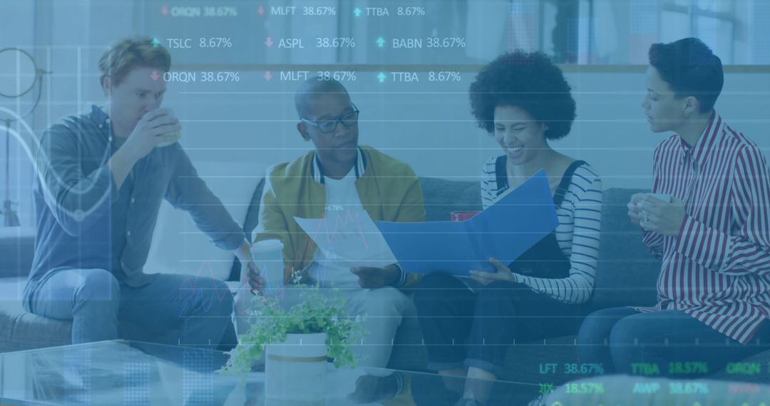 Financial Analysis Team Collaborating on Strategy