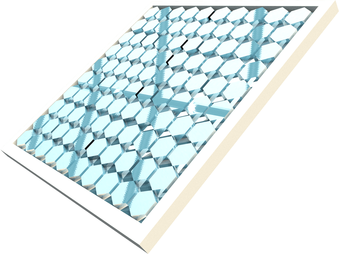 Transparent Solar Panel with Hexagon Glass Design