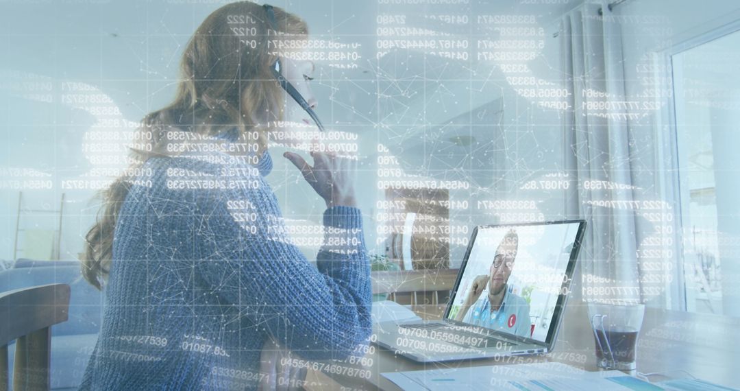 Women Analyzing Data on Digital Devices with Modern Tech Interface