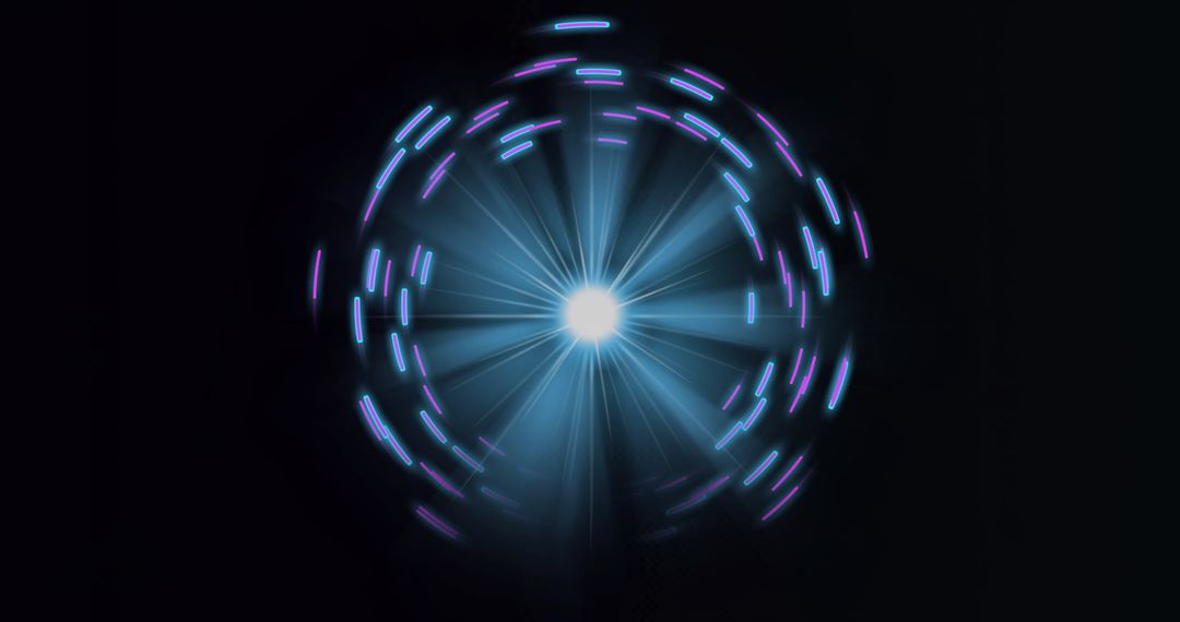 Futuristic Neon Orb with Radiating Ethereal Glow