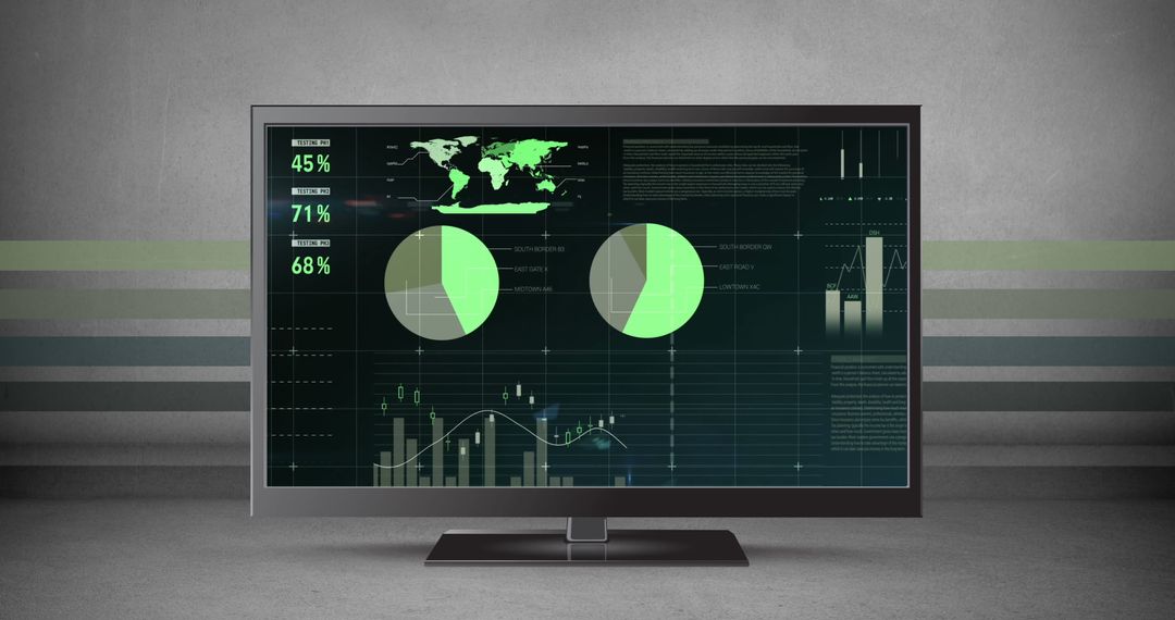 Modern Data Visualization on LCD Screen - Free Images, Stock Photos and Pictures on Pikwizard.com