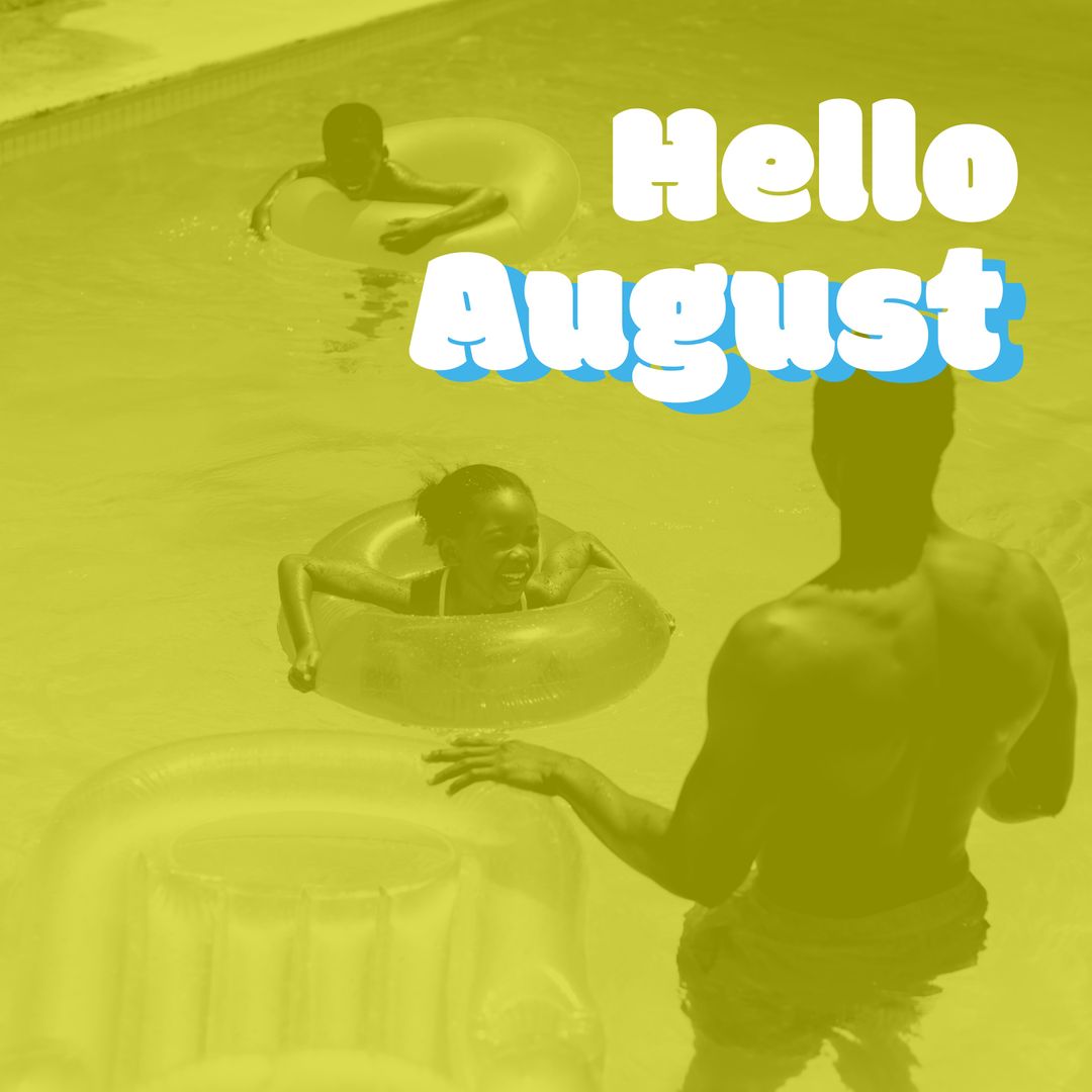 Family Summer Fun Greeting Highlighting August