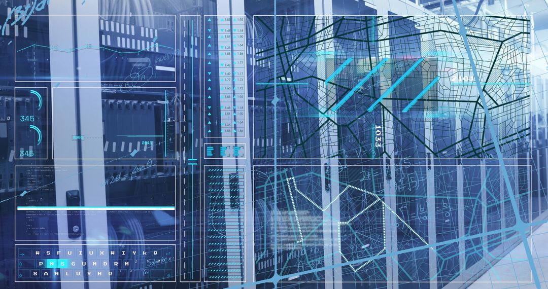 Holographic Interface Projected Over Data Center Racks