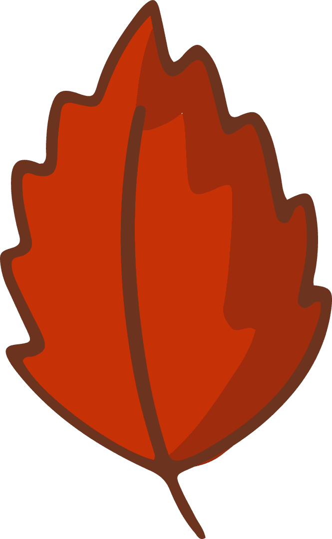 Transparent Abstract Autumn Leaf with Jagged Edges