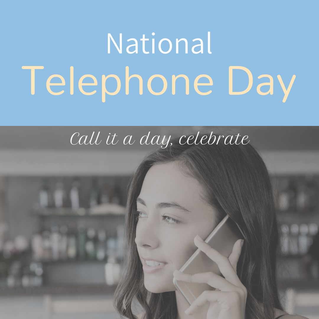 National Telephone Day Celebration with Smartphone User
