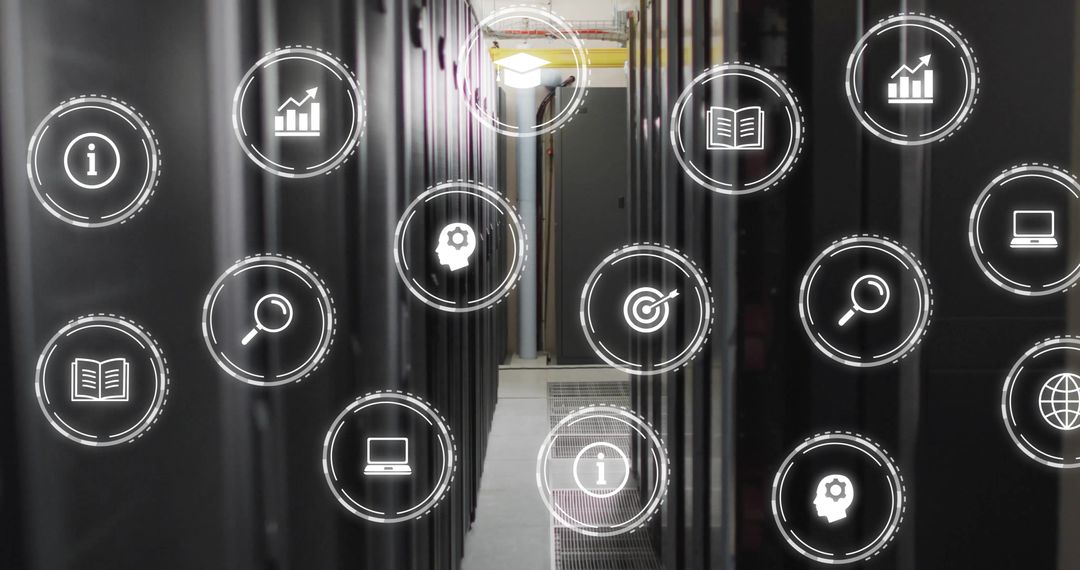 Digital Innovation and Data Processing in Modern Server Room