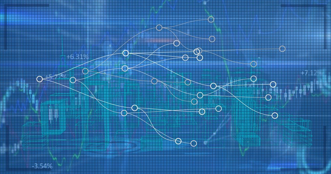 Abstract Global Data Processing Network Visualization