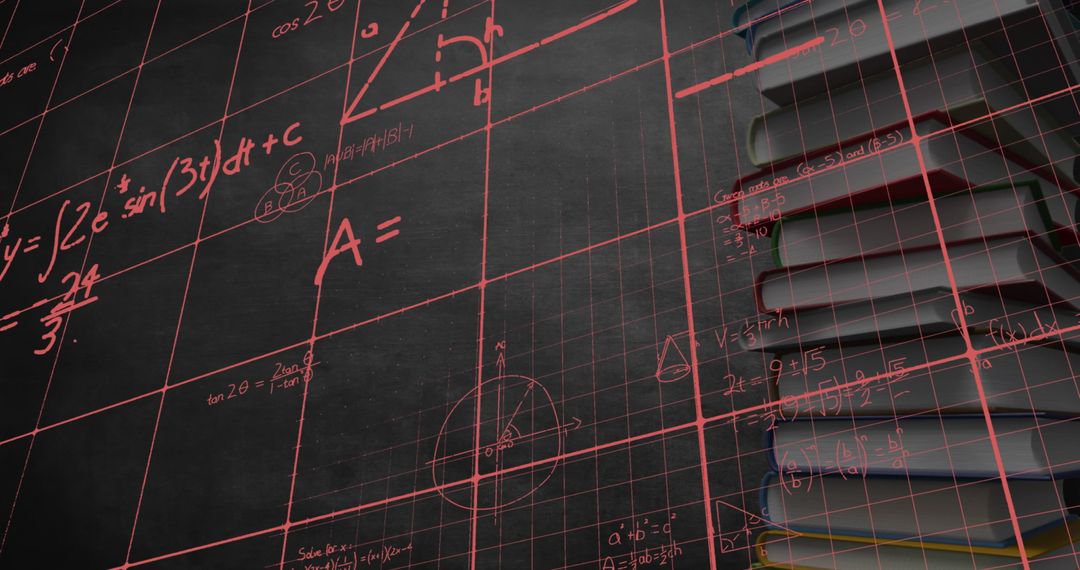 Mathematical Concepts Animation with Rotating Books