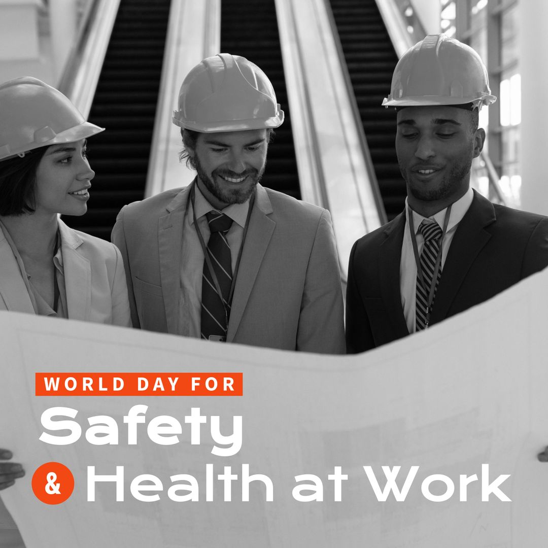 Diverse Architects Celebrating World Day for Safety and Health at Work - Download Free Stock Templates Pikwizard.com