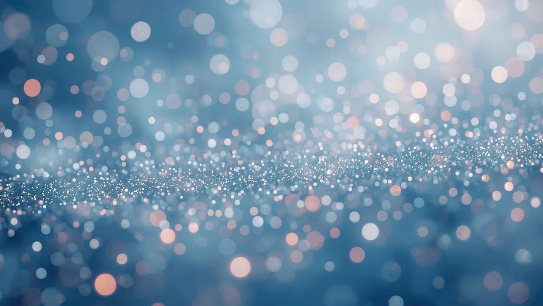 Pastel Blue and Peach Bokeh Abstract with Shimmering Lights