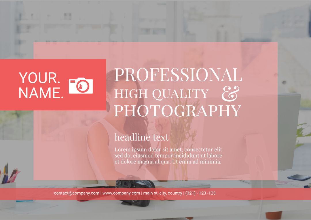 Professional Photography Services Marketing Template for Creative Branding