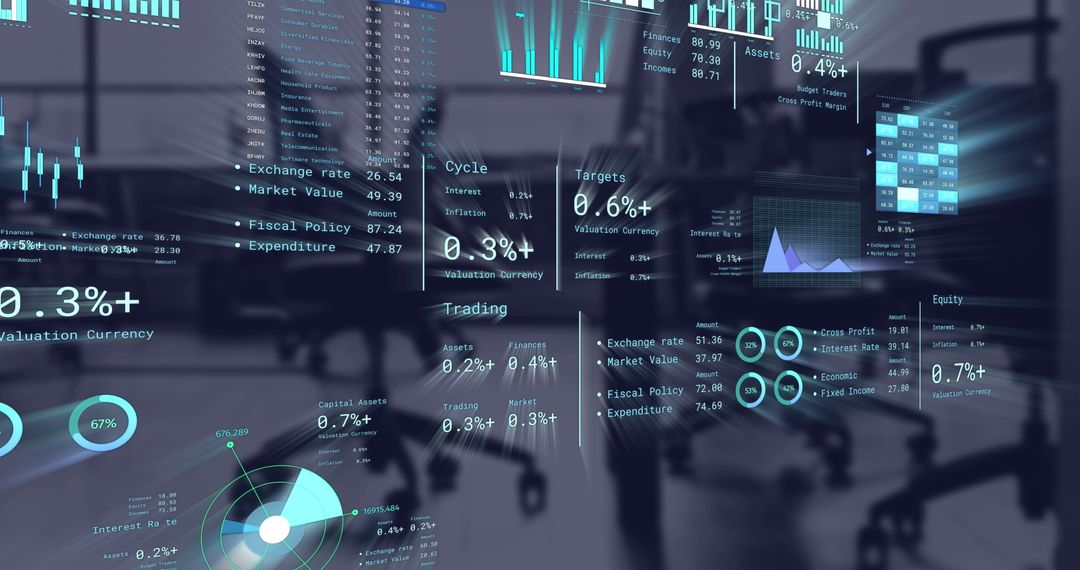 Financial Data Visualization in Modern Business Office