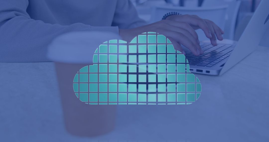 Digital Interface Cloud Concept with Laptop User