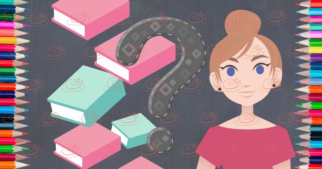 Education Symbols with Teacher Unicode Qestion Mark Concept