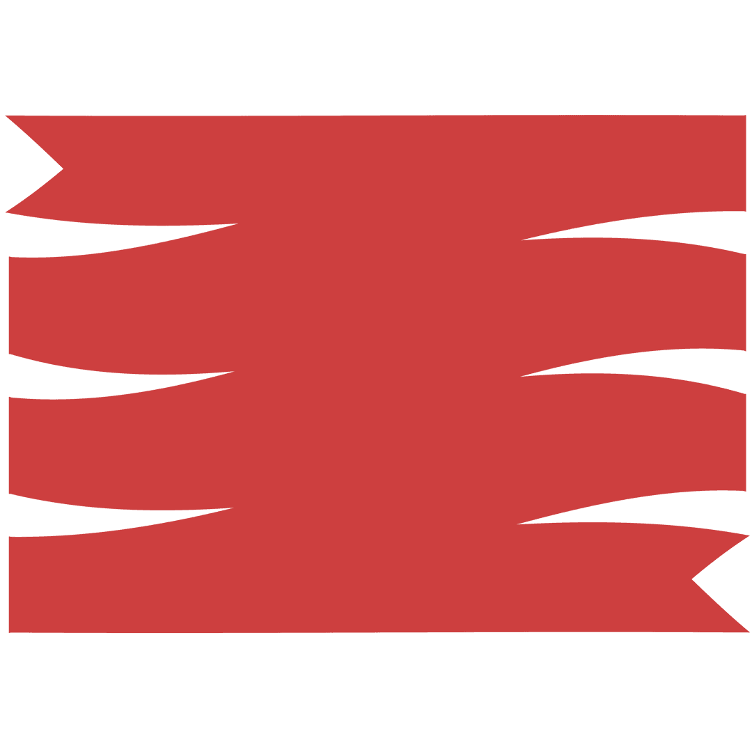 Red abstract shape design on transparent background