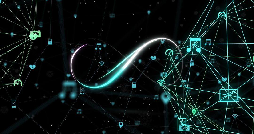 Digital Network with Infinite Connectivity Symbol