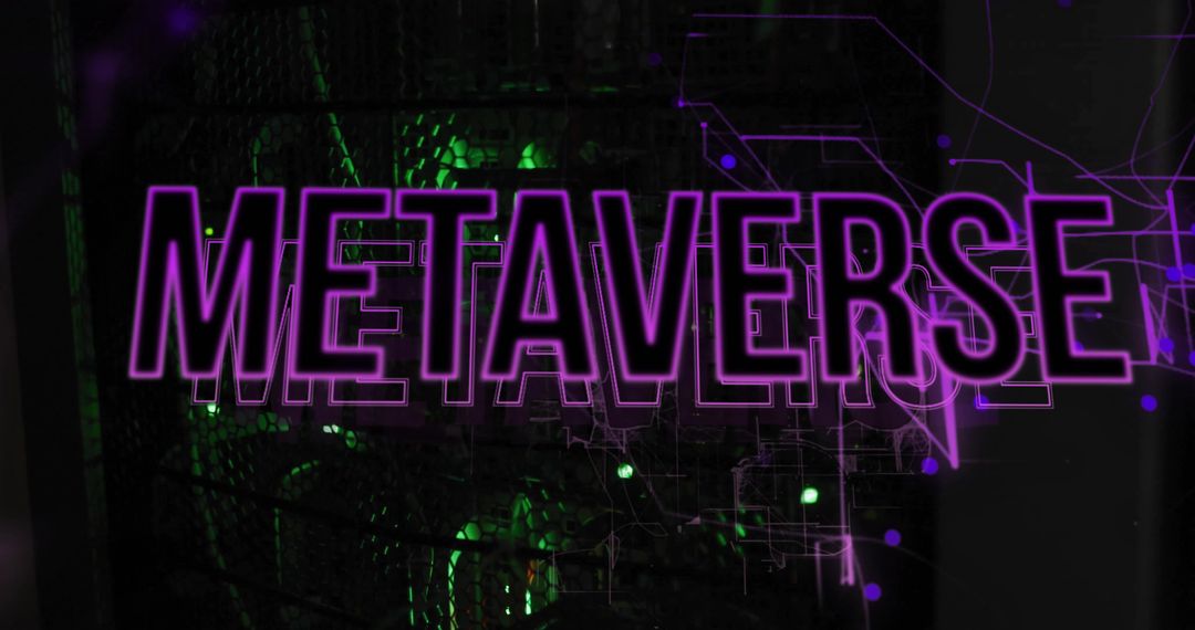 Glimmering Metaverse Text on Virtual Circuitry