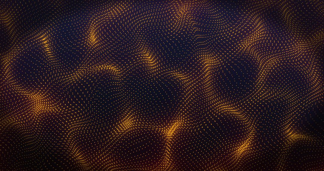 Abstract Gold Wave Pattern on Black Background