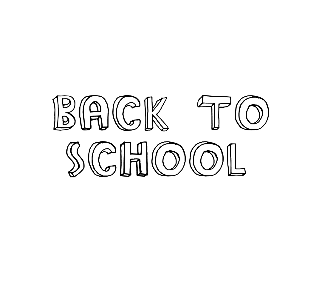 Back to School Graphic with Transparent Background