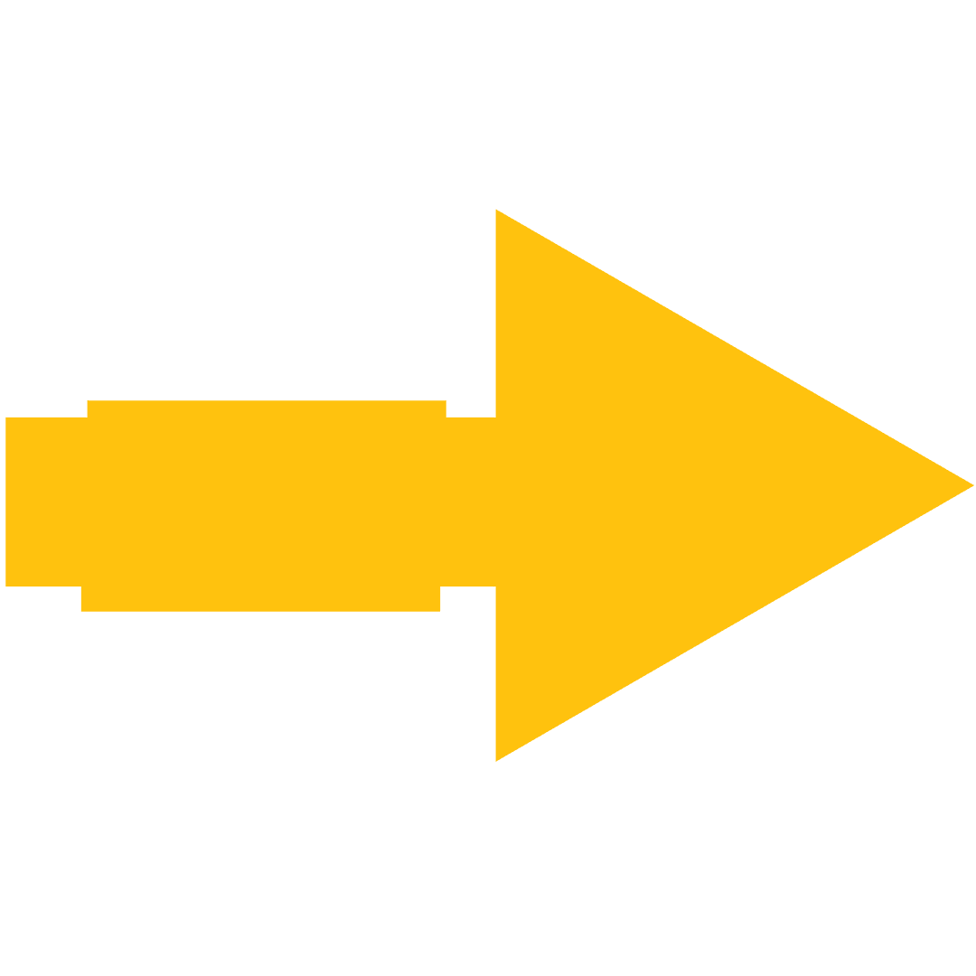 Bright Yellow Arrow on Transparent Background for Guidance Graphics