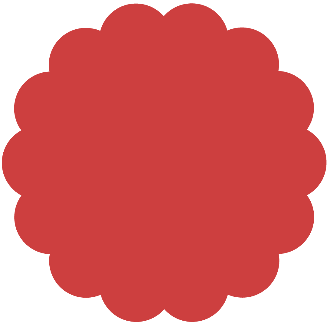 Red Scalloped Circle on Transparent Background for Design Projects - Download Free Stock Images Pikwizard.com