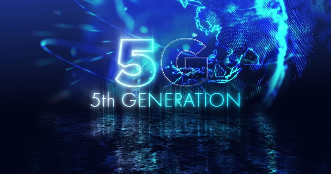 Digital Globe With Vibrant 5G Graphics Beneath
