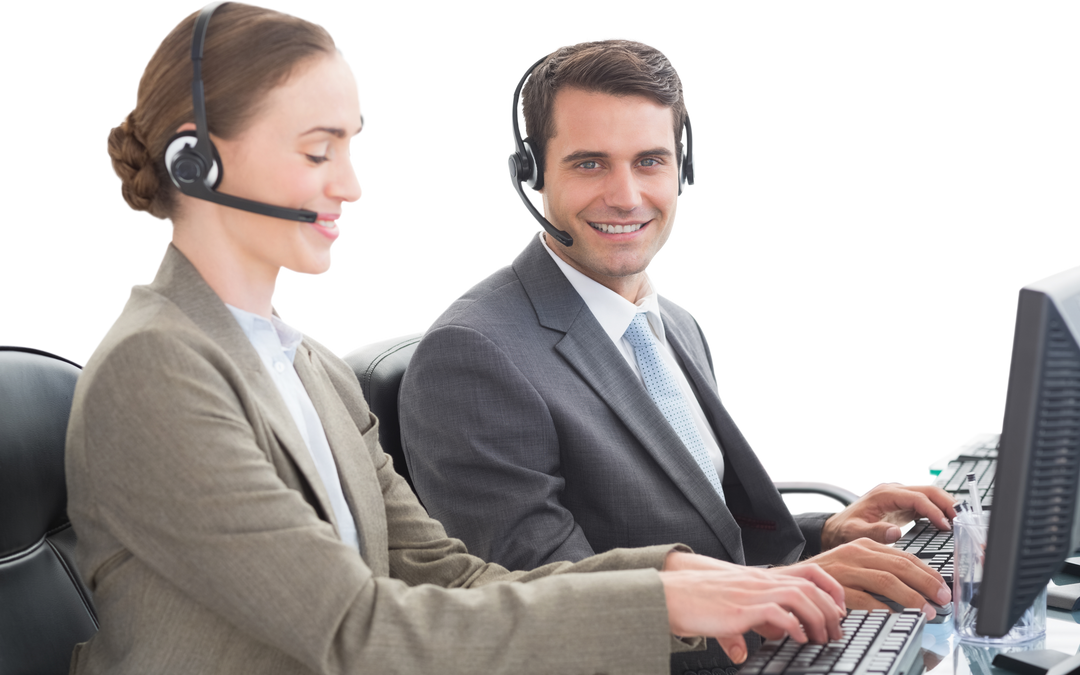 Transparent Business Professionals Using Headsets Working Together - Download Free Stock Images Pikwizard.com