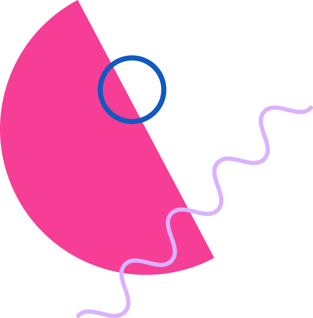 Vibrant Geometric Abstract Design on Transparent Background