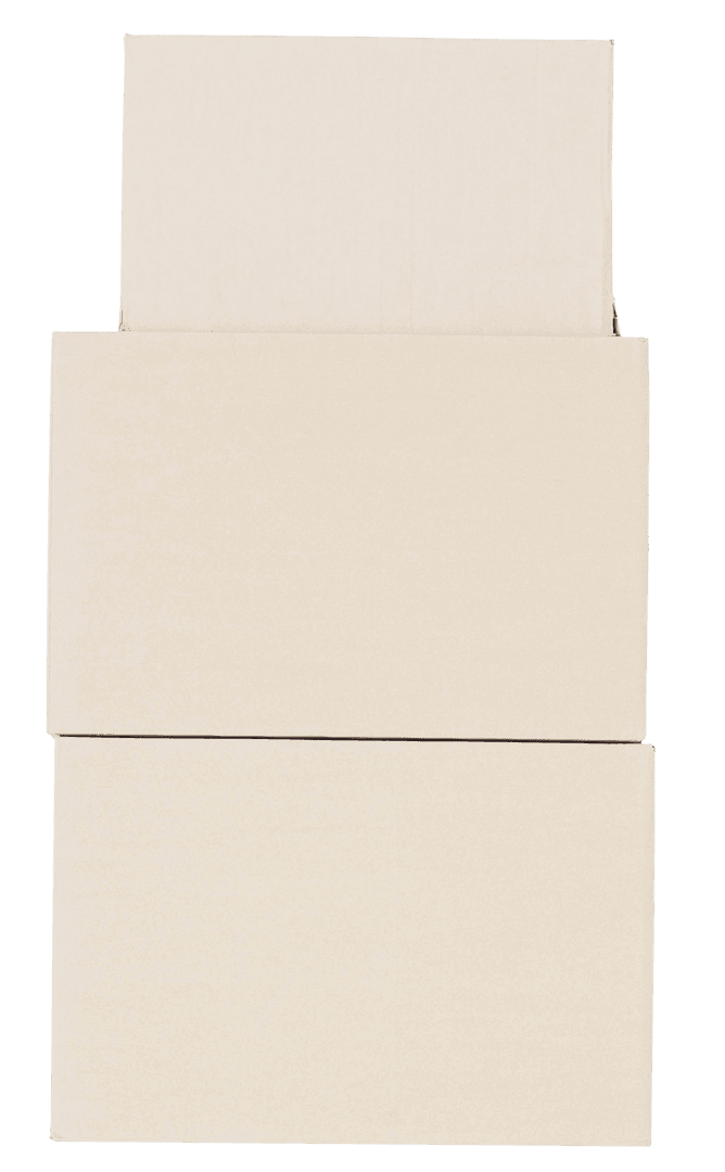 Stacked Carton Boxes on Transparent Background for Shipping Designs