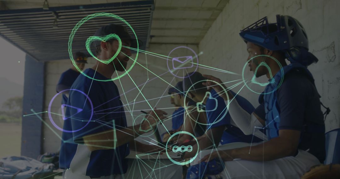 Coach Guiding Team Strategy with Digital Overlay