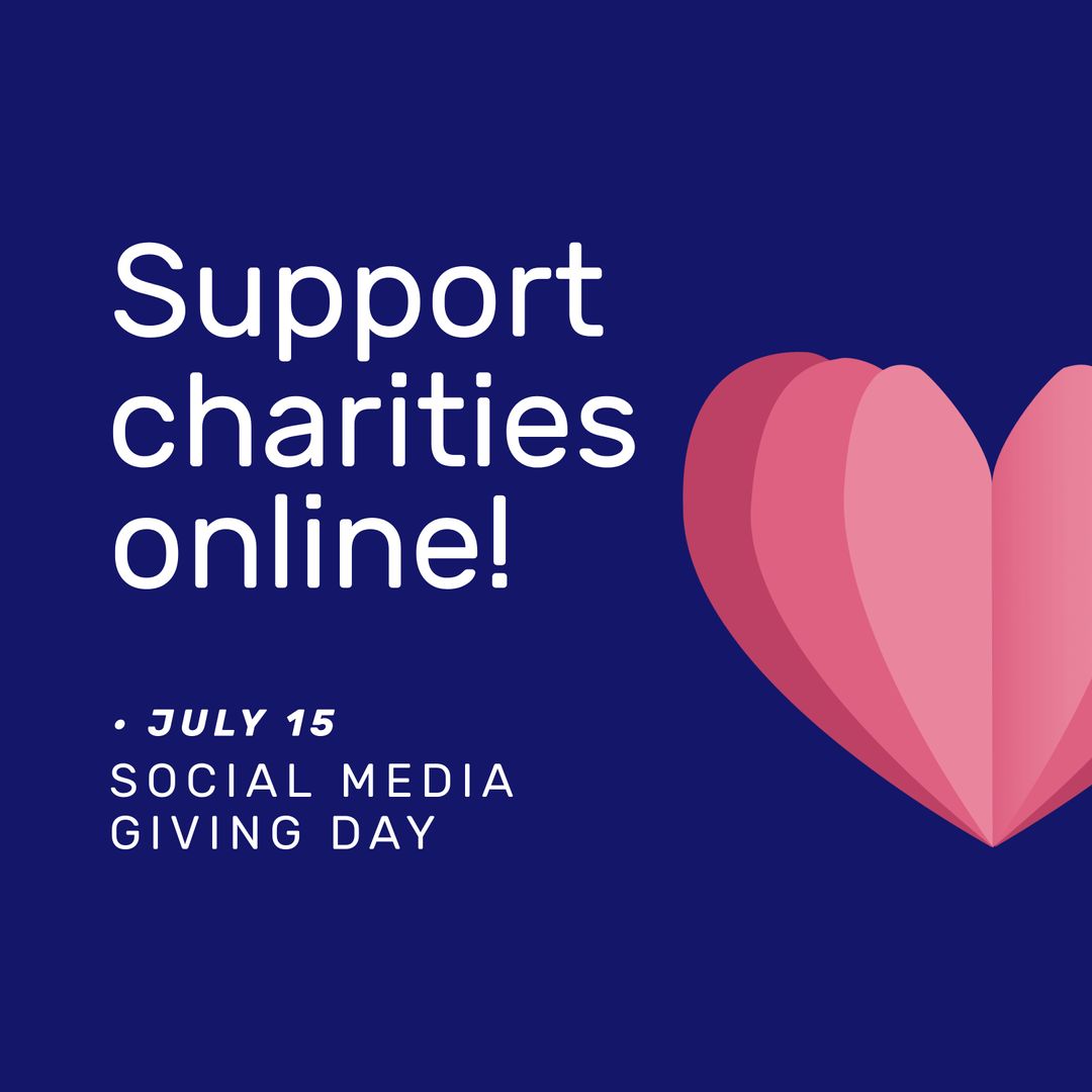 Social Media Giving Day Promotion with Heart Illustration