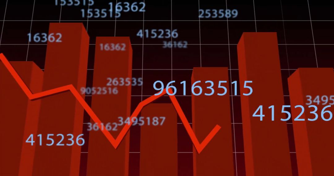 Dynamic Financial Figures and Pattern on Black Background