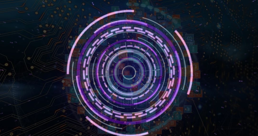 Digital Target Scope with Futuristic Interface Elements