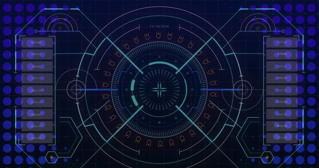 Futuristic Digital Interface with Sci-Fi Targeting Elements