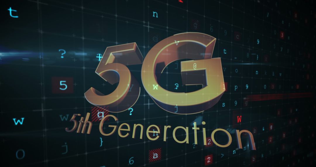 5th Generation 5G Technology with Cybersecurity Theme