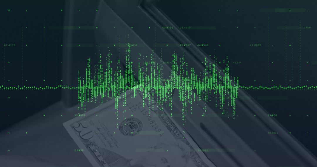 Digital Financial Data Overlaying Currency Representation